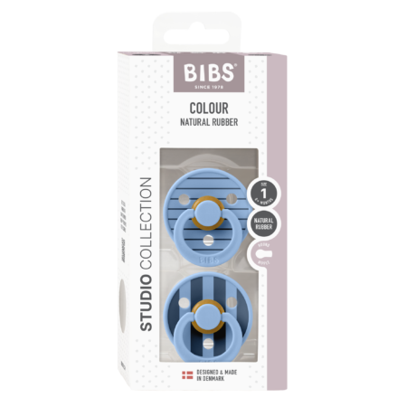 BIBS Studio Colour kirsikujulised lutid - Pin Sky Blue Mix, 0-6 kuud