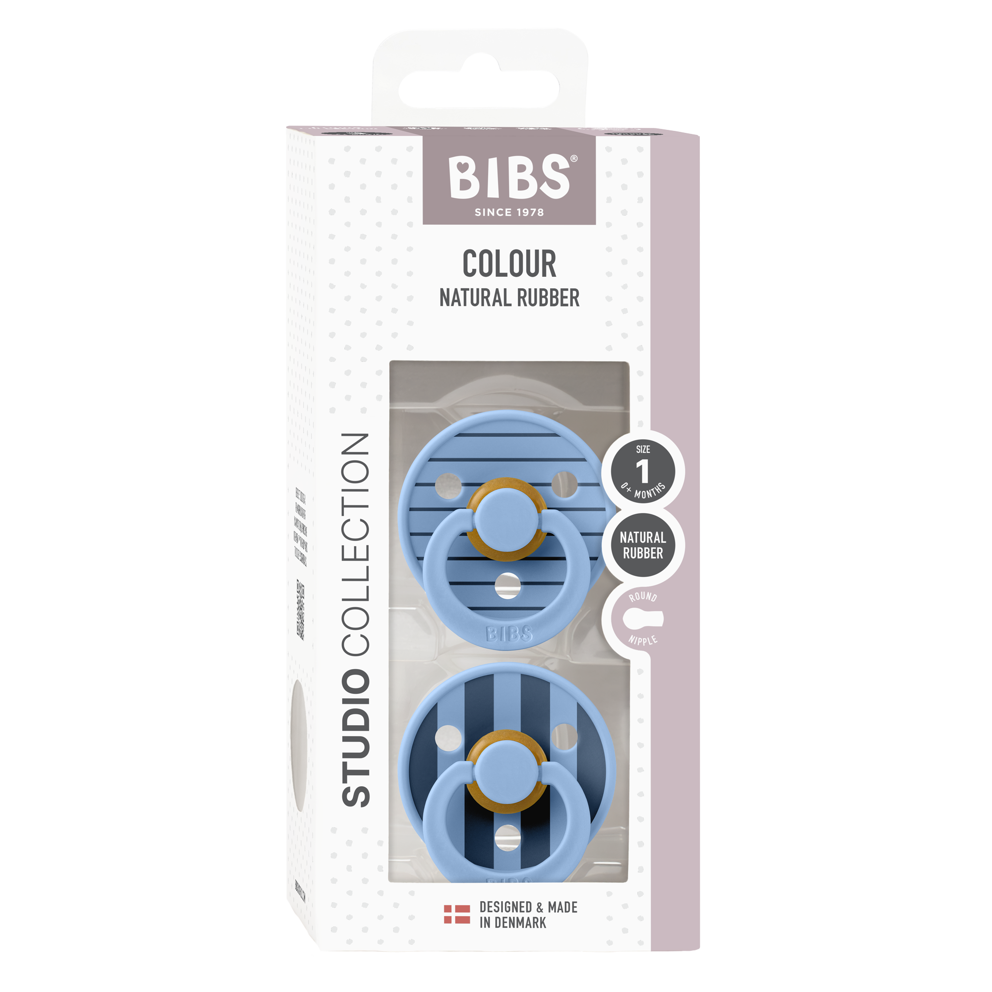 BIBS Studio Colour kirsikujulised lutid - Pin Sky Blue Mix, 0-6 kuud