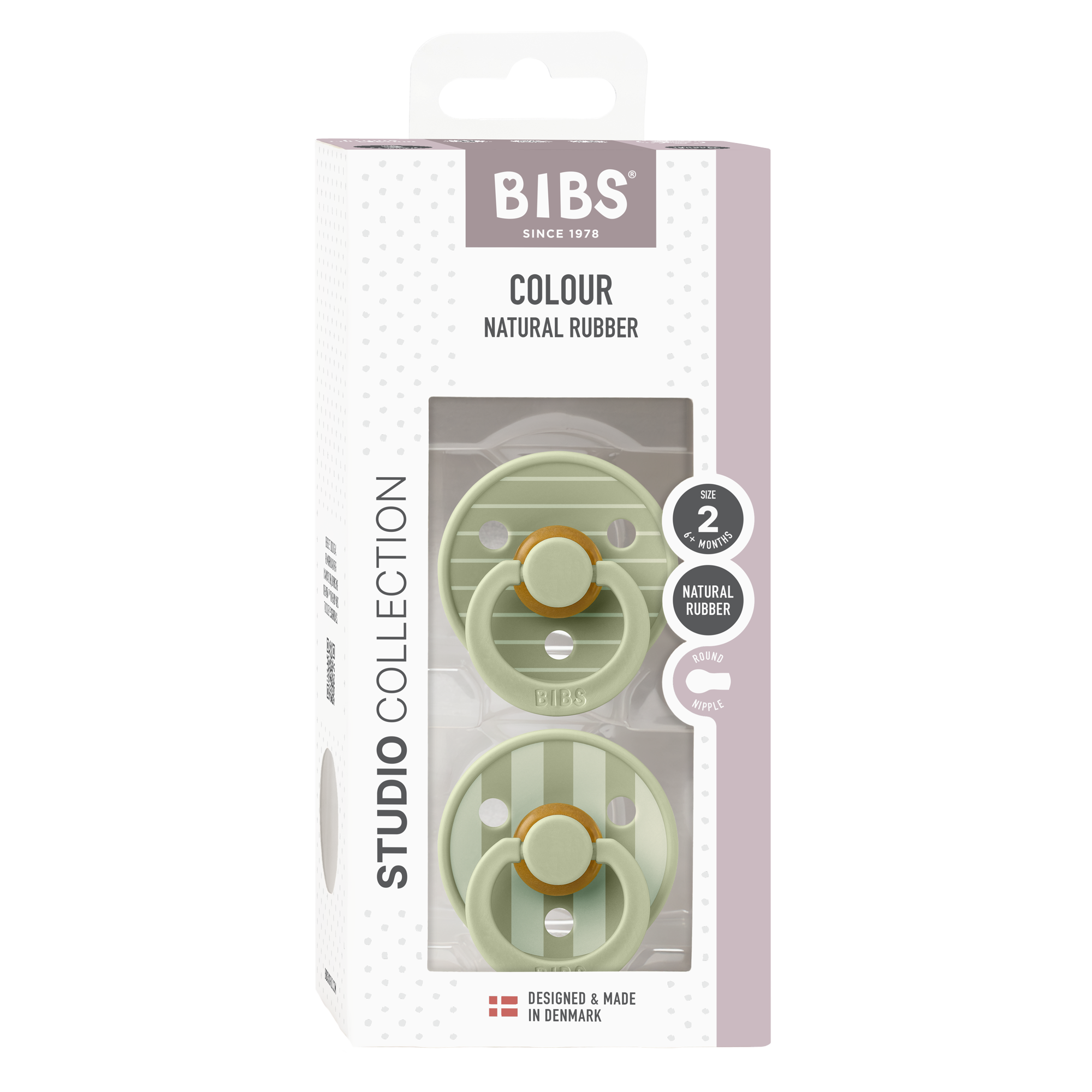 BIBS Studio Colour kirsikujulised lutid - Pin Sage Mix 6-18 kuud